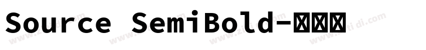 Source SemiBold字体转换